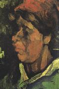 Head of a Peasant Woman with Dark Cap (nn040, Vincent Van Gogh